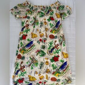 J. Crew Hawaiian Off Shoulder Dress
